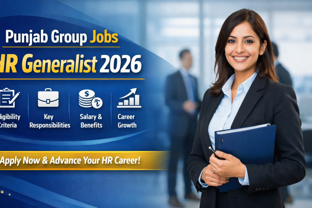 Punjab Group Jobs HR Generalist 2026 