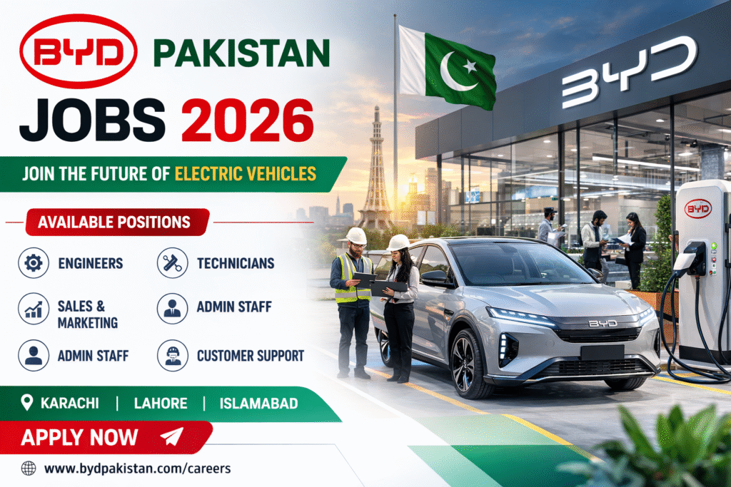 BYD Pakistan Jobs 2026